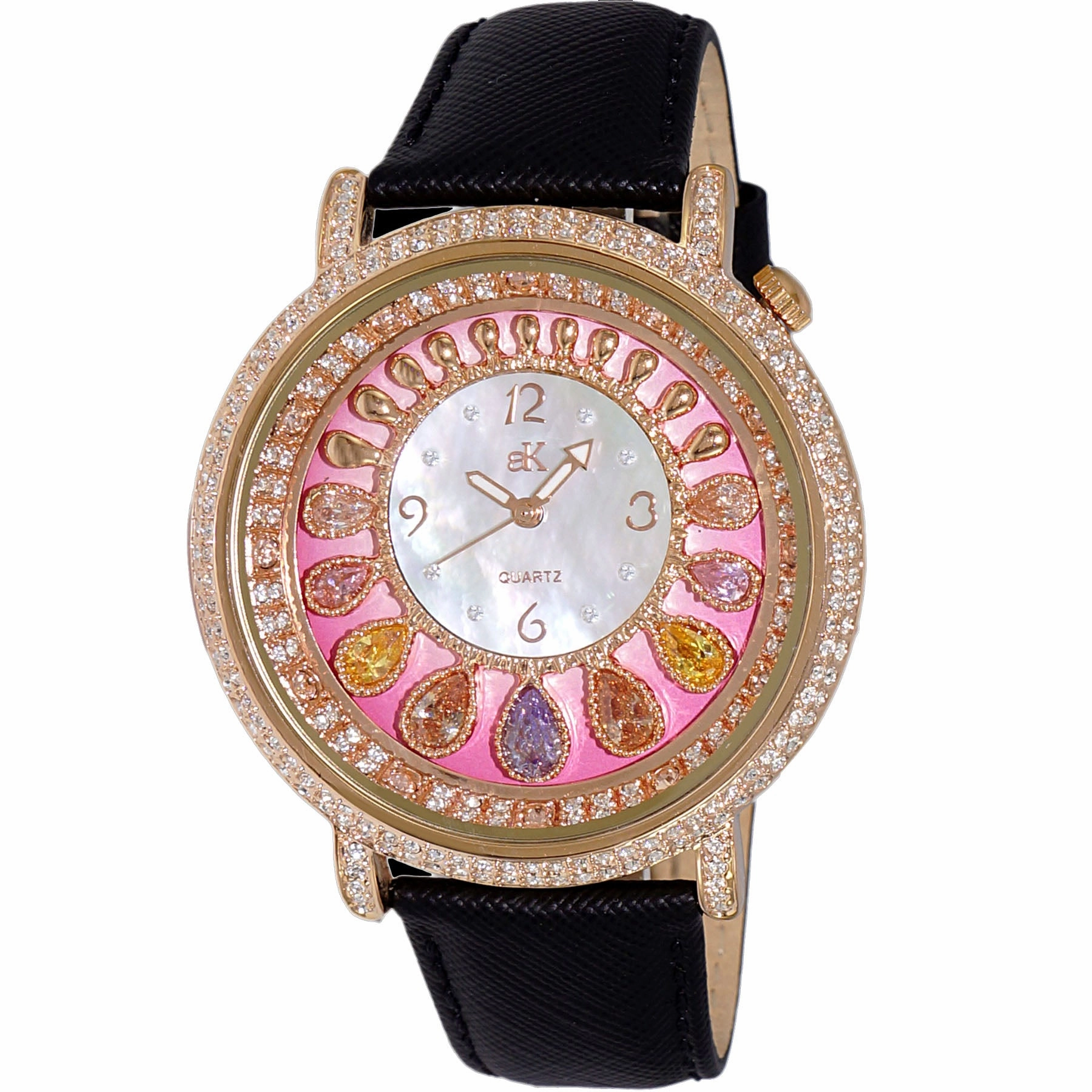 Adee Kaye Women's Tear Drop White Dial Watch