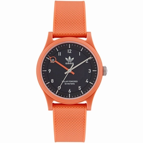 Adidas Men's Watch - Originals Quartz Black Dial Orange Rubber Strap | AOST22560