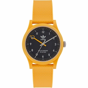 Adidas Men's Watch - Originals Quartz Black Dial Yellow Rubber Strap | AOST22558