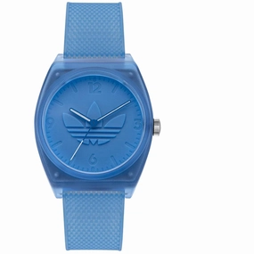 Adidas Men's Watch - Originals Quartz Resin Case Blue Dial Rubber Strap | AOST22031