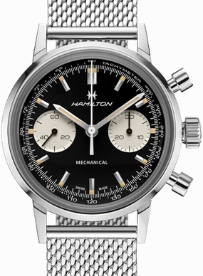 American Classic Intra-Matic Chronograph H Black - Bracelet Ref. H38429130
