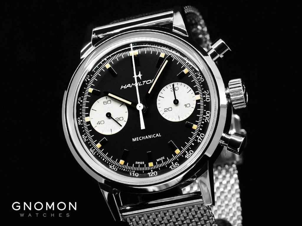 American Classic Intra-Matic Chronograph H Black - Bracelet Ref. H38429130
