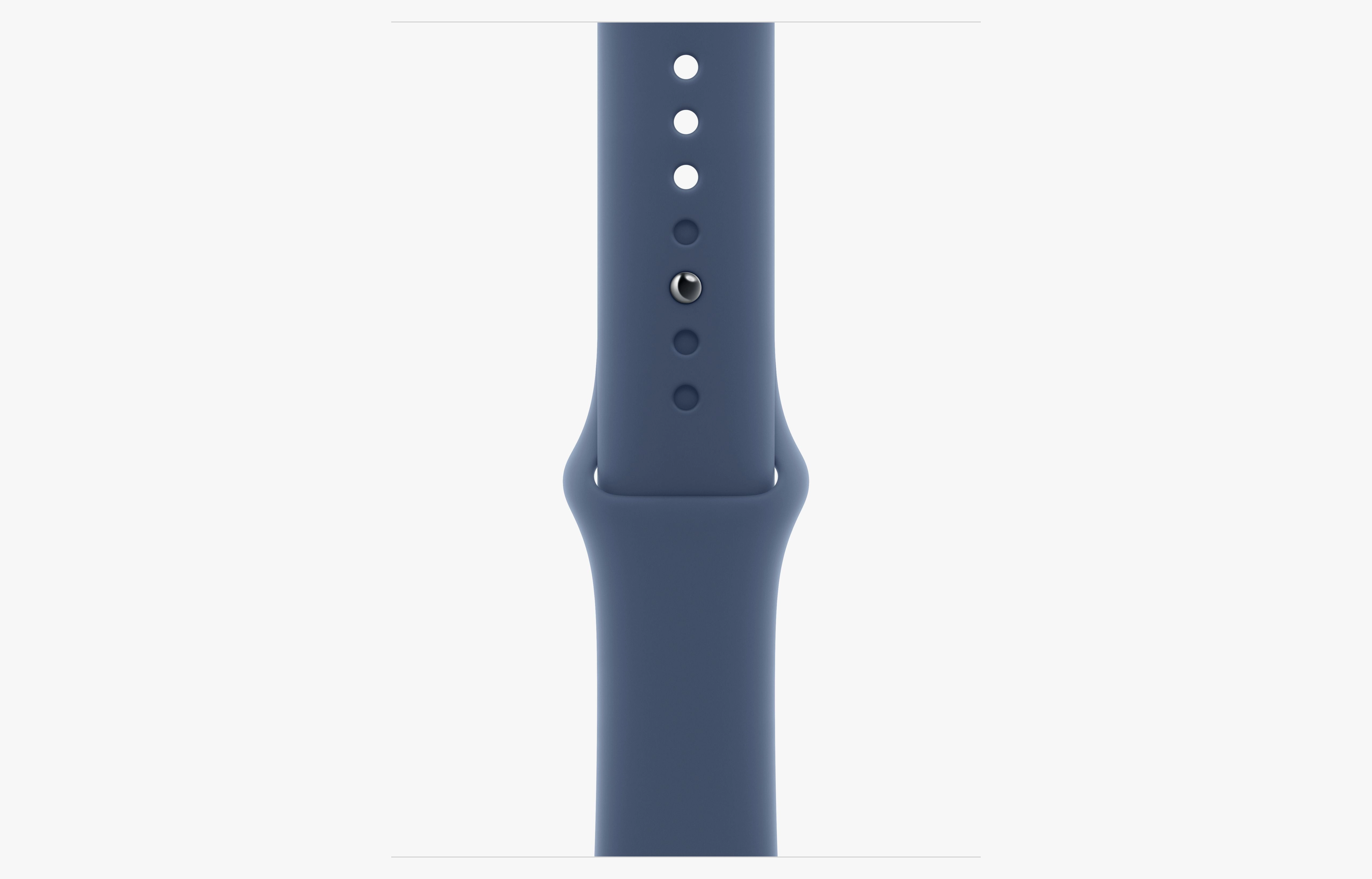 Apple Watch Series 10 GPS 46Mm Silver Aluminium Case, Denim Sport Band, S/M