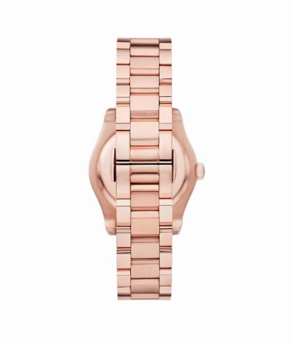 Armani Elegant Rose Gold Silver Dial Timepiece AR11558