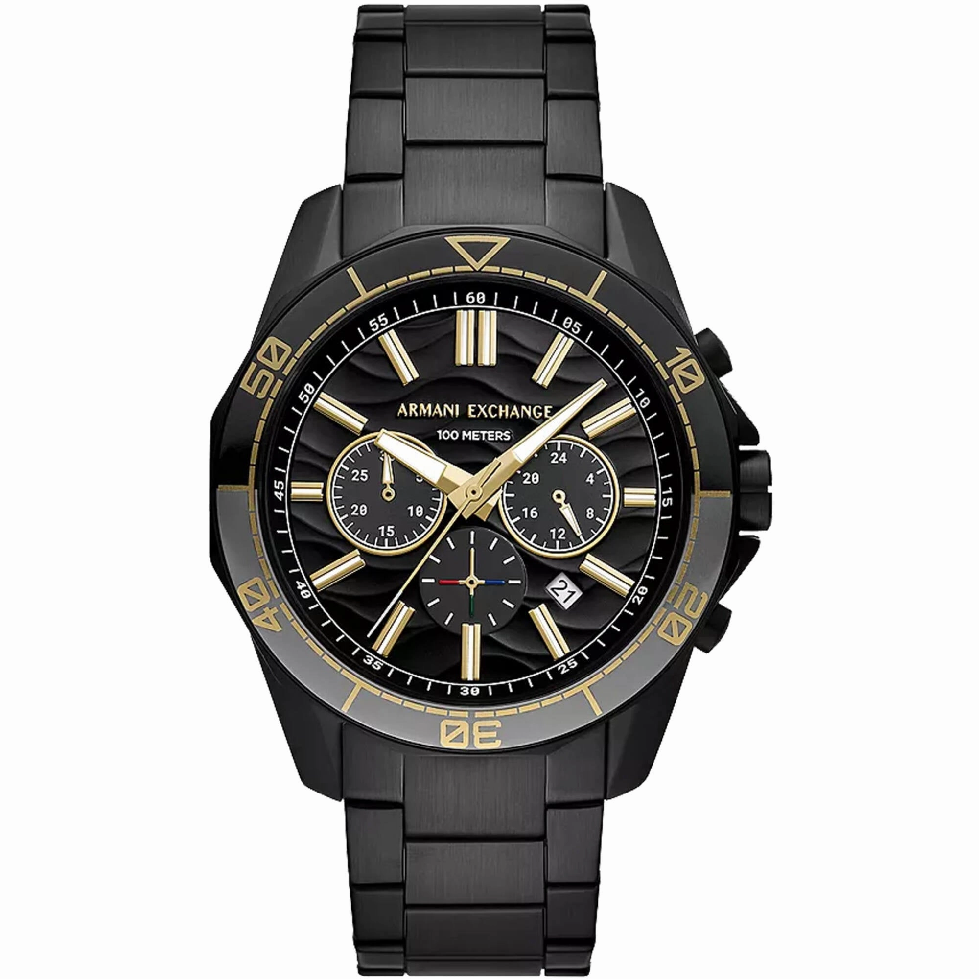Armani Exchange Men's Watch - Spencer Quartz Chronograph Black Bracelet | AX1963