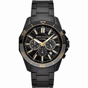 Armani Exchange Men's Watch - Spencer Quartz Chronograph Black Bracelet | AX1963