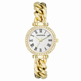 Armitron Women's Genuine Diamond Dial Two Tone Bracelet Watch AR-75/5826SVGP