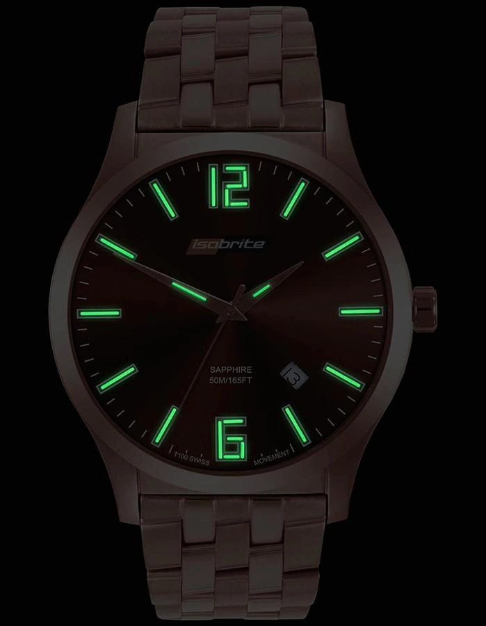 ArmourLite Isobrite Grand Slimline - Brown Dial - Rose Tone Stainless Bracelet