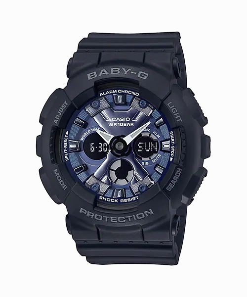 Baby-G Digital Analog Black Resin Band Watch BA130-1A2