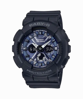 Baby-G Digital Analog Black Resin Band Watch BA130-1A2