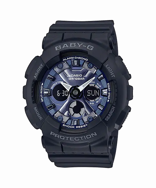 Baby-G Digital Analog Black Resin Band Watch BA130-1A2