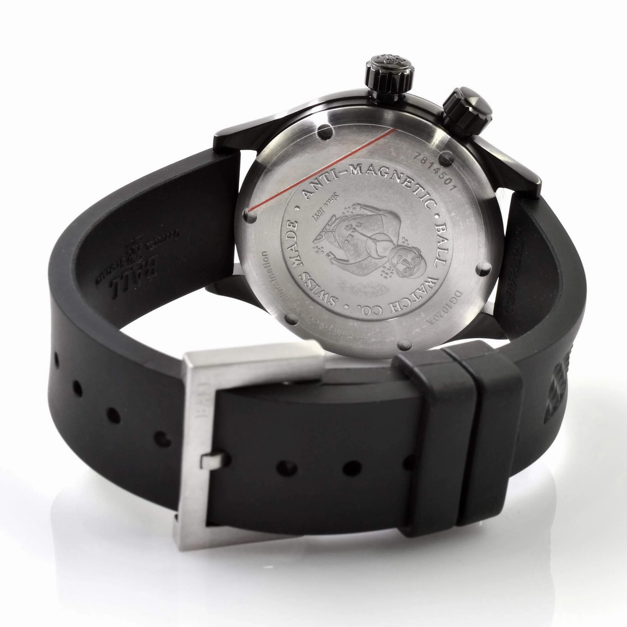 Ball Men's Automatic Watch - Engineer Master II Diver Black Strap | DG1020A-P3AJ-BK