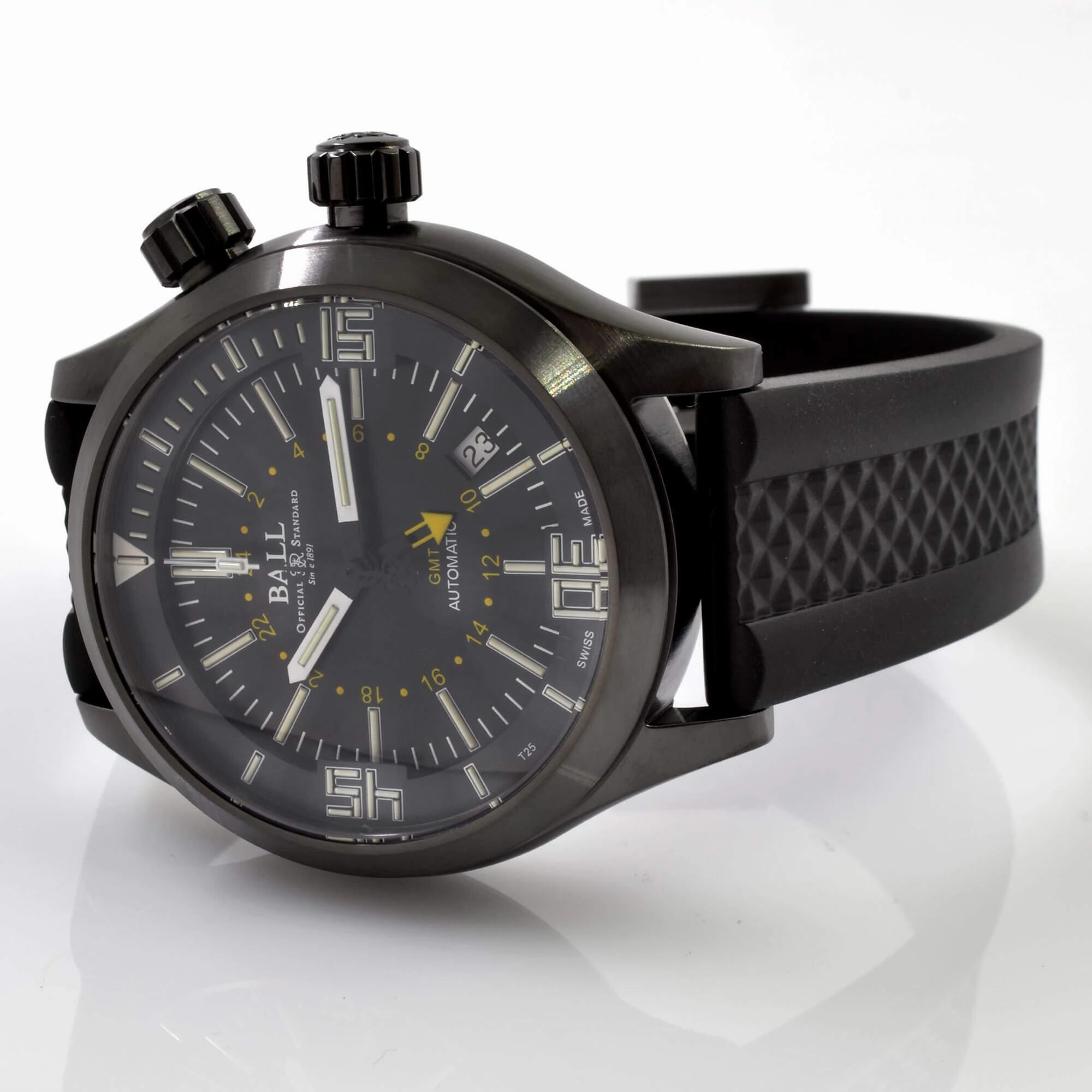 Ball Men's Automatic Watch - Engineer Master II Diver Black Strap | DG1020A-P3AJ-BK