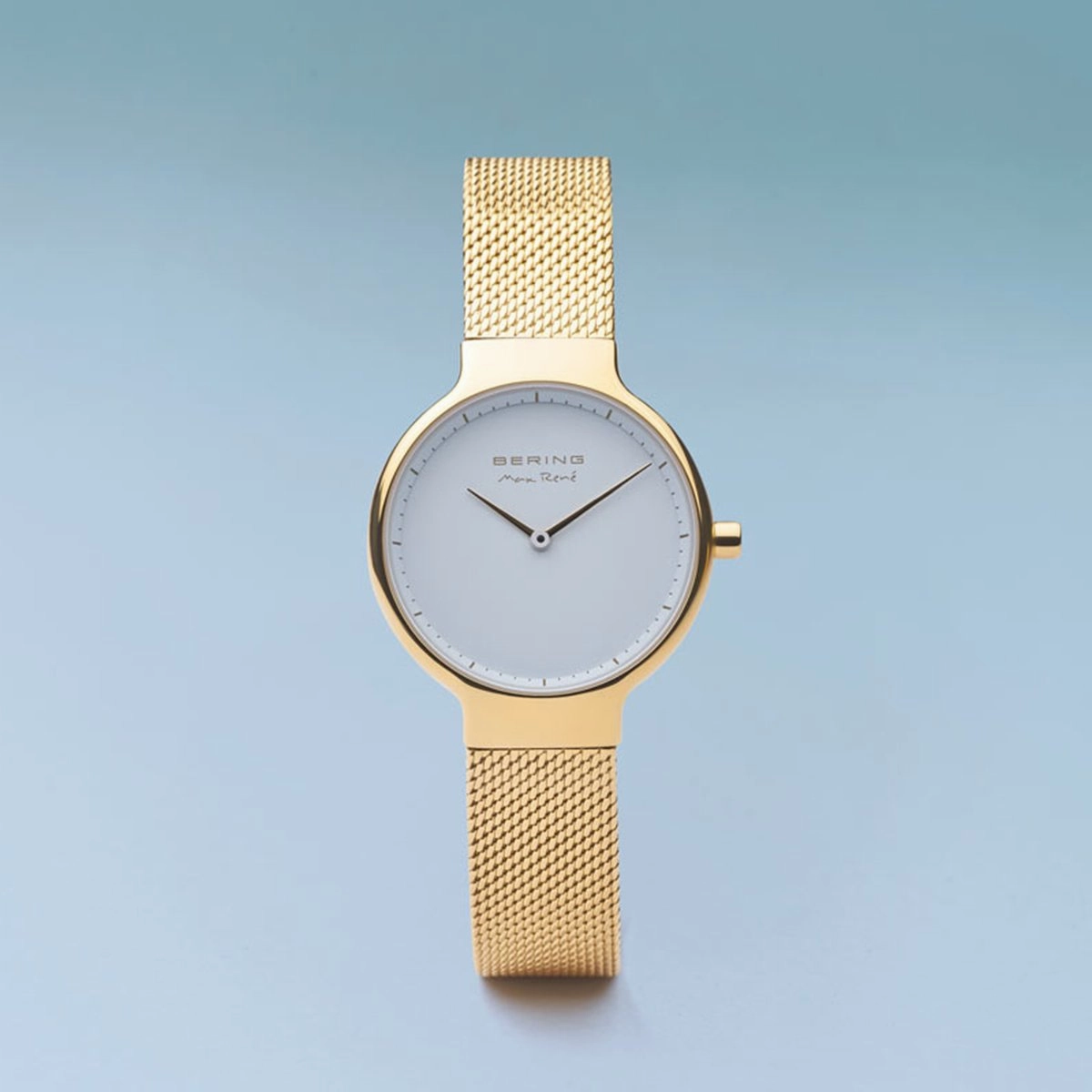 Bering Max Ren Polished Gold Mesh Watch