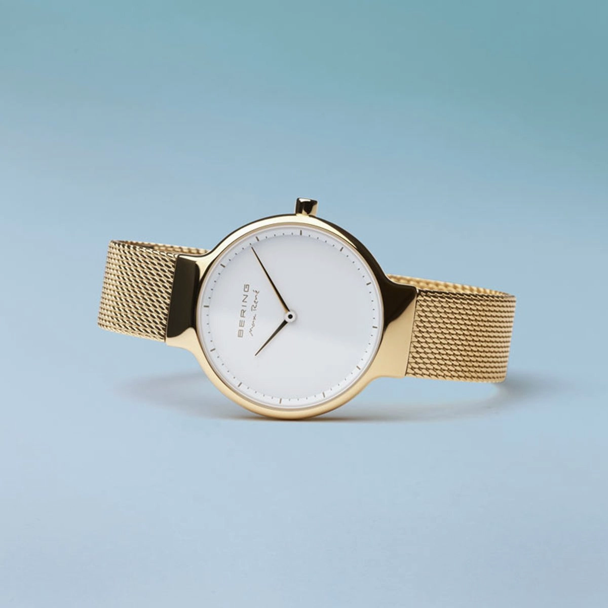Bering Max Ren Polished Gold Mesh Watch