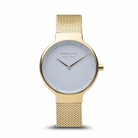 Bering Max Ren Polished Gold Mesh Watch