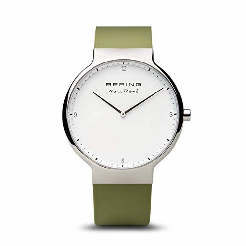Bering Max Ren Polished Silver Green Watch