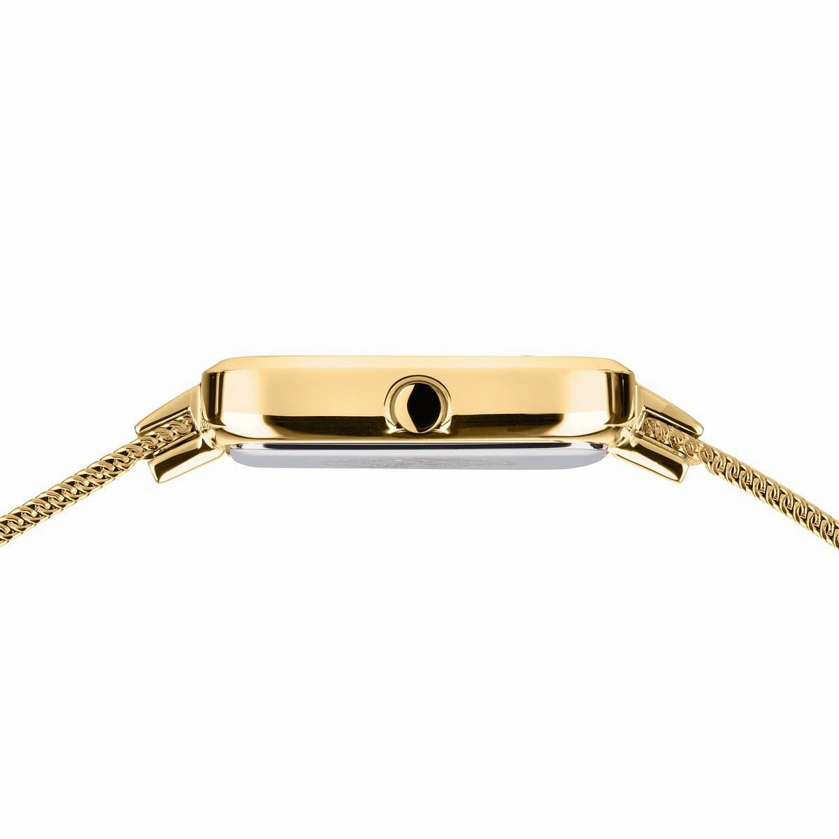 Bering Petite Square 35mm Gold Milanese Strap Watch