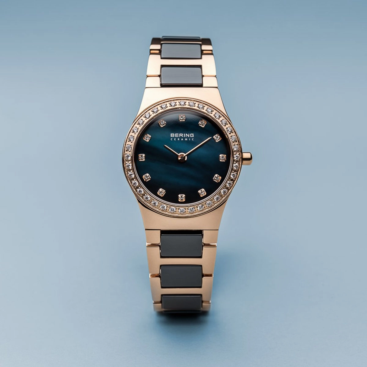 Bering Sale Polished Rose Gold Ceramic Watch