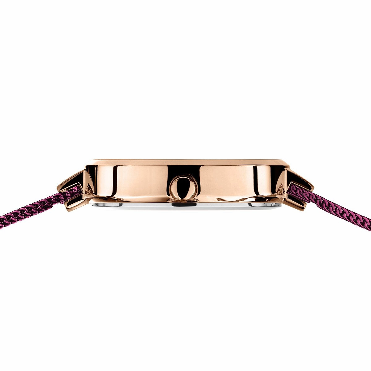 Bering Solar 31mm Rose Gold Purple Milanese Strap Watch