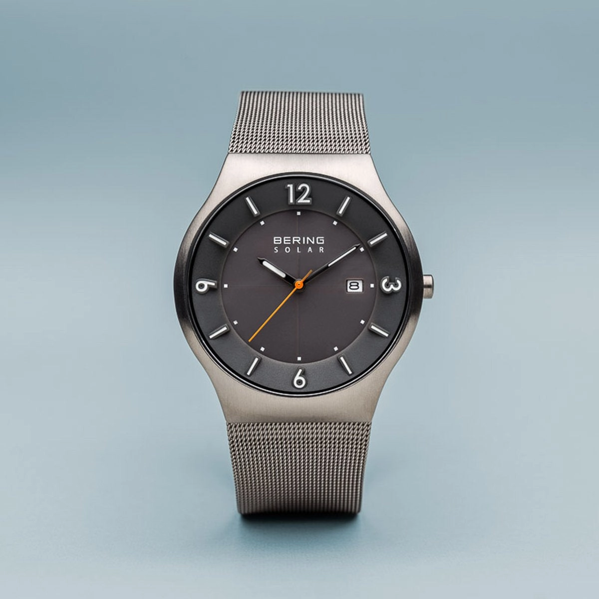 Bering Solar Brushed Grey Watch