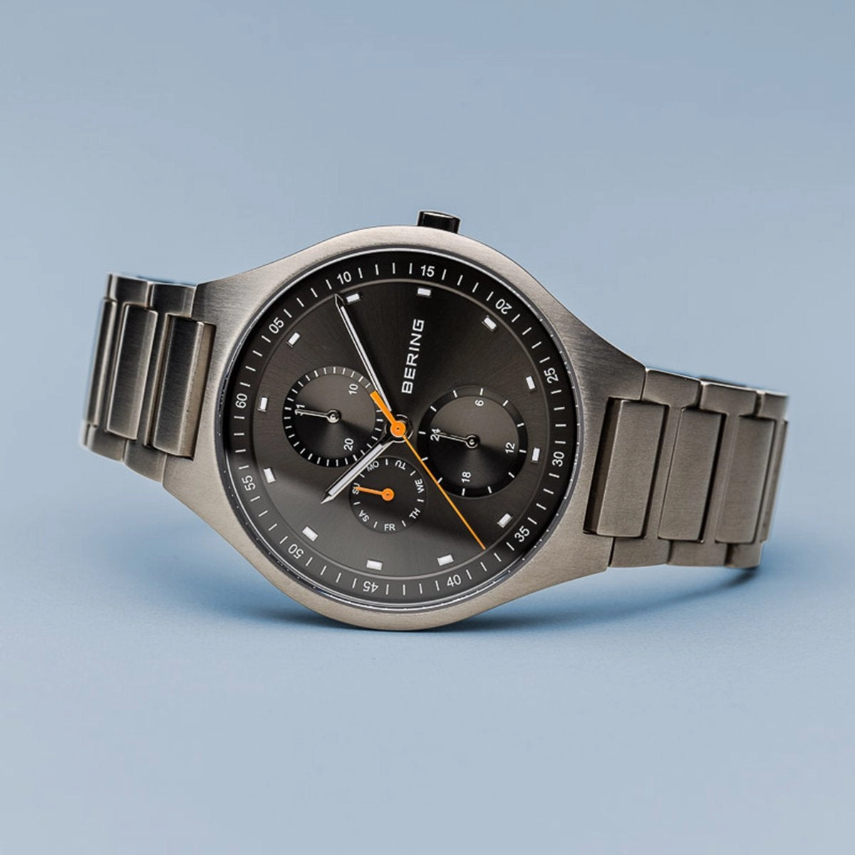 Bering Titanium Brushed Silver Link Watch