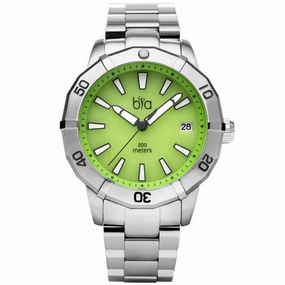 Bia Women's Watch - Rosie Rotating Bezel Green Dial Silver Steel Bracelet | B2007