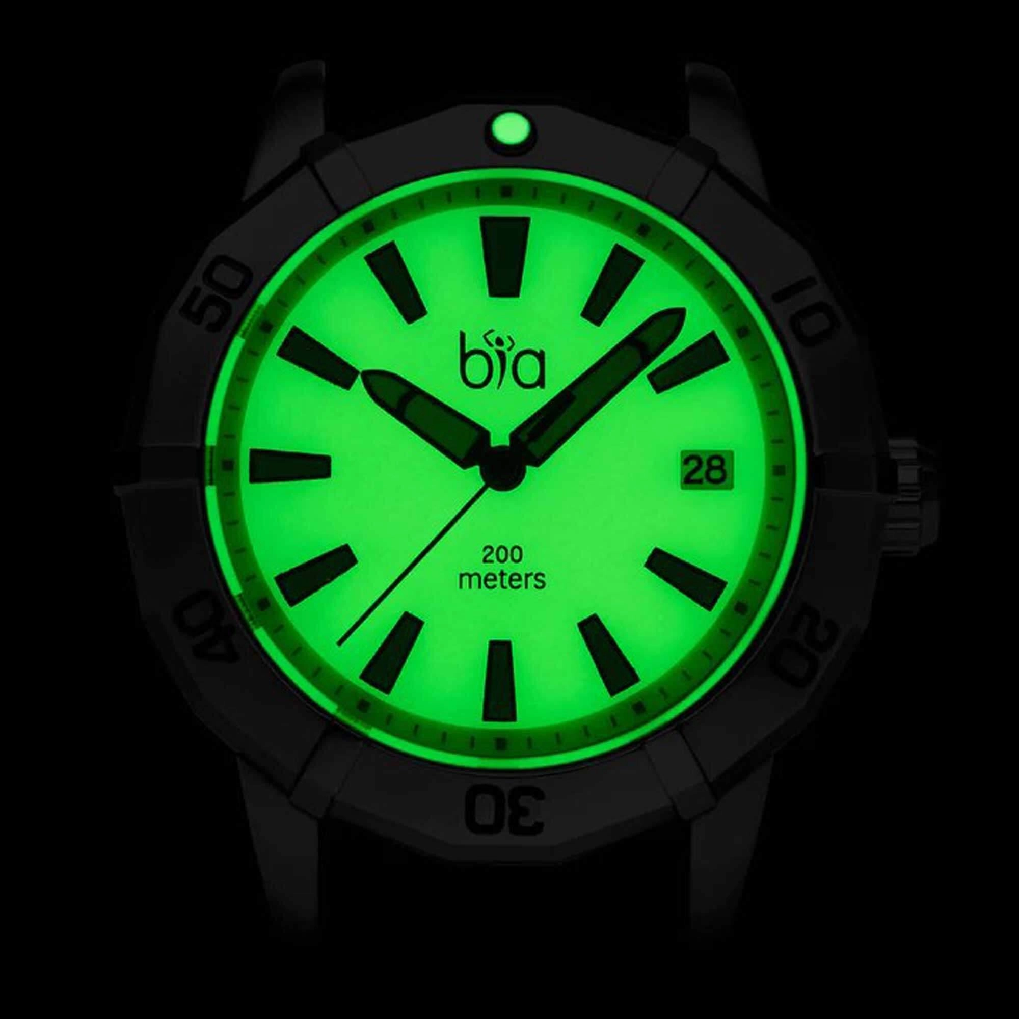 Bia Women's Watch - Rosie Rotating Bezel Green Dial Silver Steel Bracelet | B2007