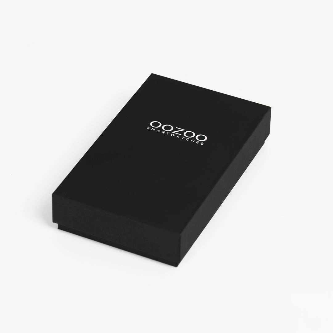 Black OOZOO smartwatch with black metal mesh bracelet - Q00309