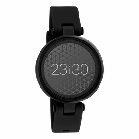 Black OOZOO smartwatch with black rubber strap - Q00407