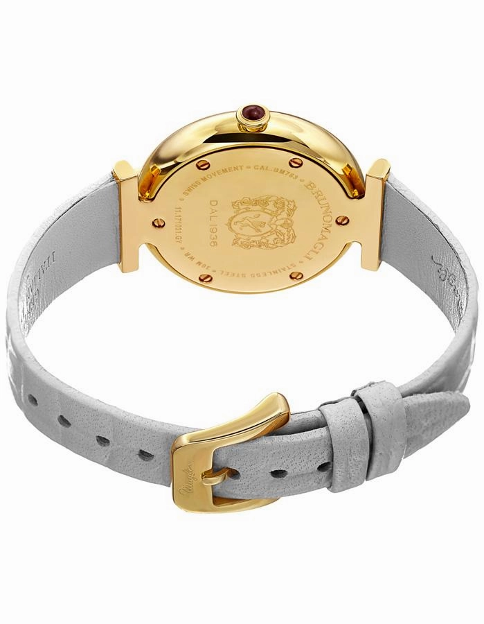 Bruno Magli Womens Miranda Gold-Tone Heritage Watch- Mother of Pearl - White