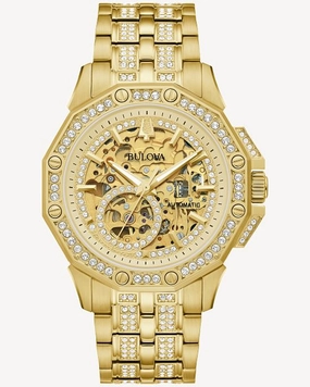 BULOVA Mens Automatic Octava Dress/Classic Crystal 98A292