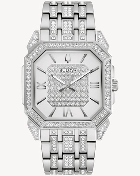 BULOVA Mens Quartz Octava Dress/Classic Crystal 96A285
