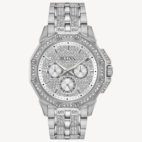 BULOVA Mens Quartz Octava Dress/Classic Crystal 96C134