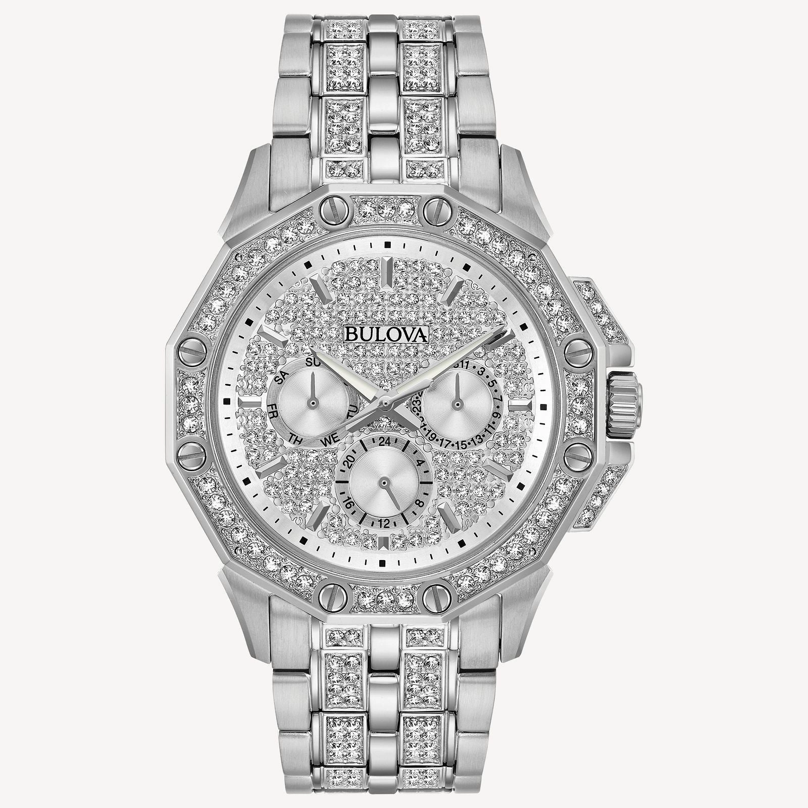 BULOVA Mens Quartz Octava Dress/Classic Crystal 96C134