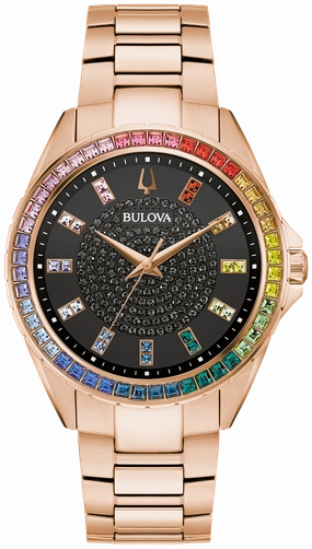 BULOVA Mens Quartz Phantom Dress/Classic Crystal 97A180