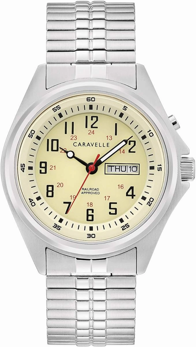 BULOVA Mens Quartz with Light Up Traditional Classic 43C124