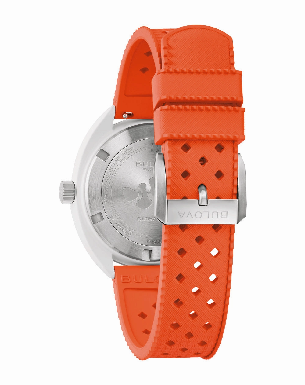 Bulova Snorkel Clownfish White Dial Rubber Strap Watch 98B448