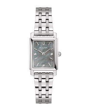 Bulova Sutton Grey Dial Stainless Steel Watch 96P252