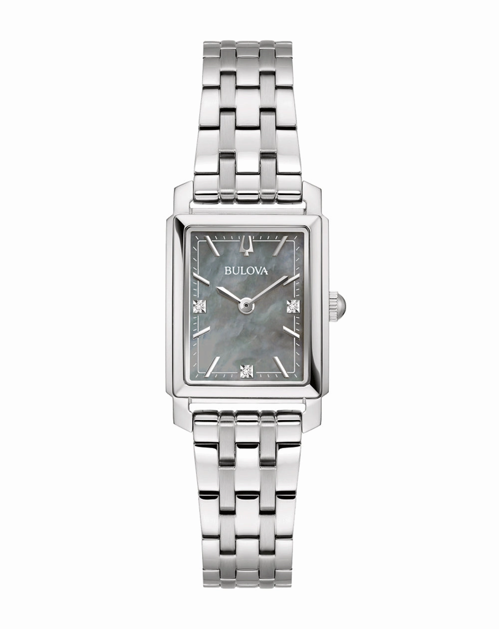 Bulova Sutton Grey Dial Stainless Steel Watch 96P252