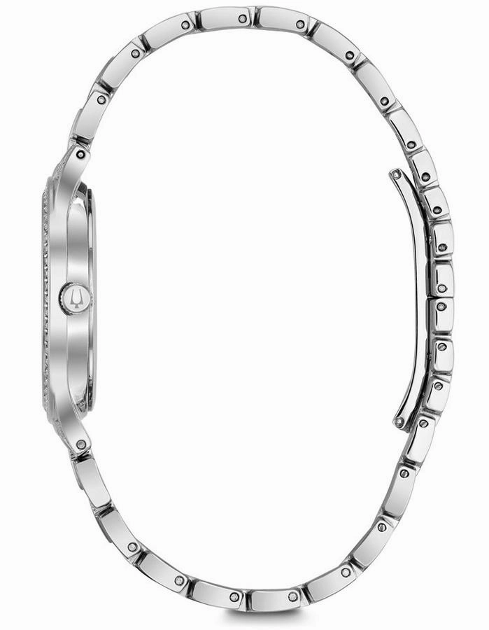 Bulova Womens Swarovski Crystal Watch - White MOP Dial - 30m