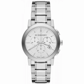 BURBERRY BU9750 Silver Stainless Steel White Dial Analog Quartz Women Watch