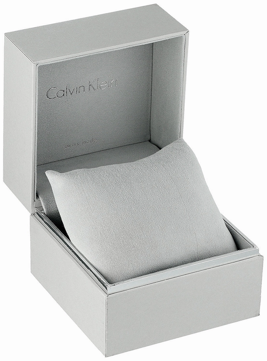 Calvin Klein Eager Chronograph Black Nylon Strap Black and Silver Dial Quartz Mens Watch K4B371B3