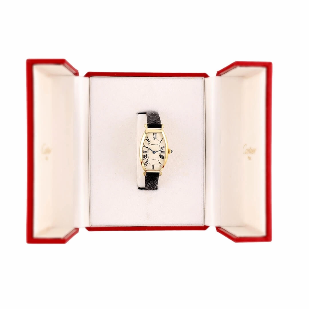Cartier Tonneau Paris Collection Priv18k Ladies Vintage Watch, 1986