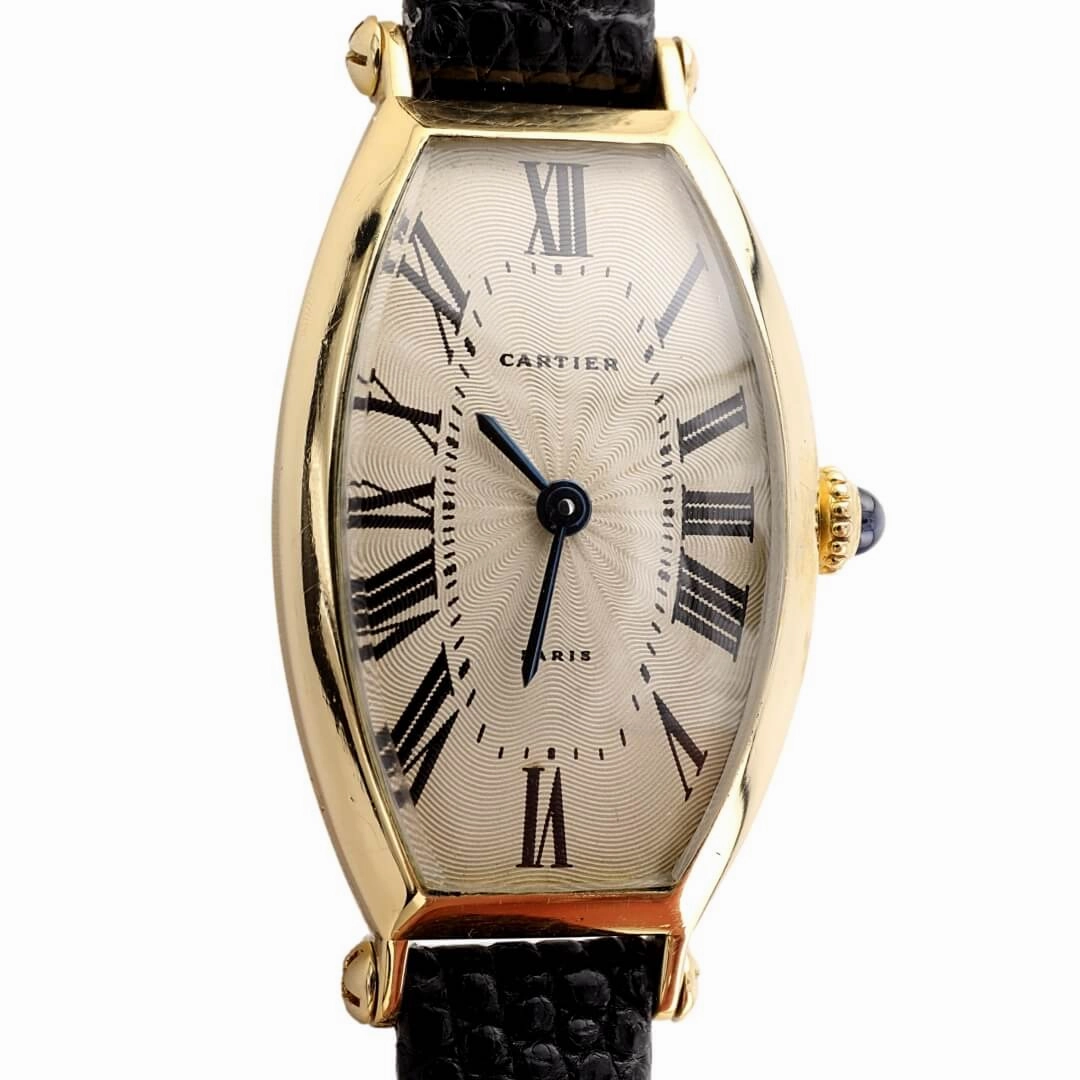 Cartier Tonneau Paris Collection Priv18k Ladies Vintage Watch, 1986