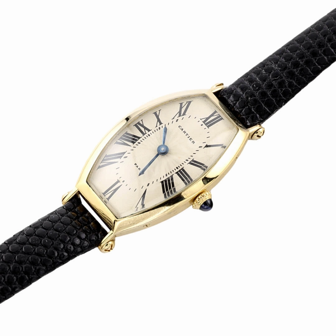 Cartier Tonneau Paris Collection Priv18k Ladies Vintage Watch, 1986