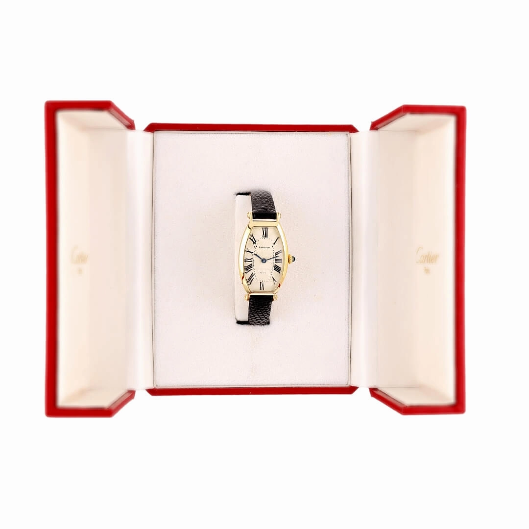 Cartier Tonneau Paris Collection Priv18k Ladies Vintage Watch, 1986