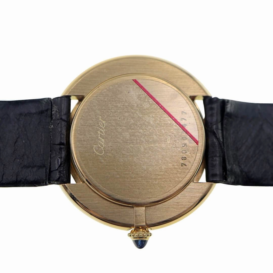 Cartier Vendome 18k Gold Mens Vintage Watch