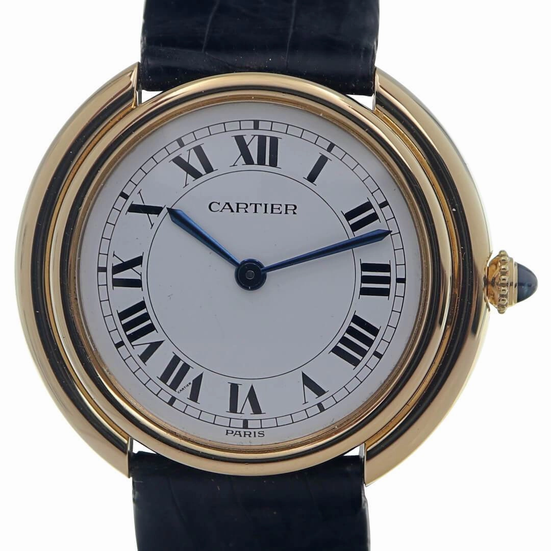 Cartier Vendome 18k Gold Mens Vintage Watch