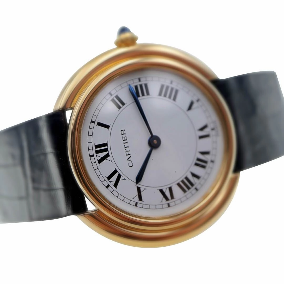 Cartier Vendome 18k Gold Mens Vintage Watch